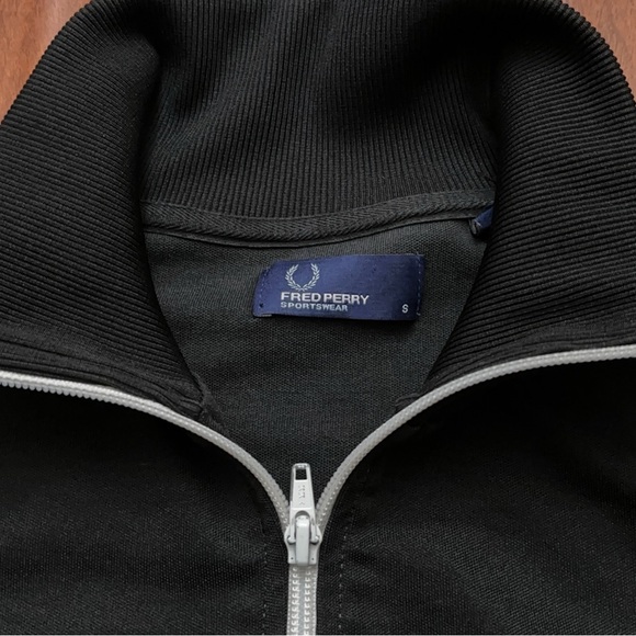 Fred Perry Sportswear Track Jacket Mens S Full-Zip Argyle Print Pockets Black - Picture 3 of 8